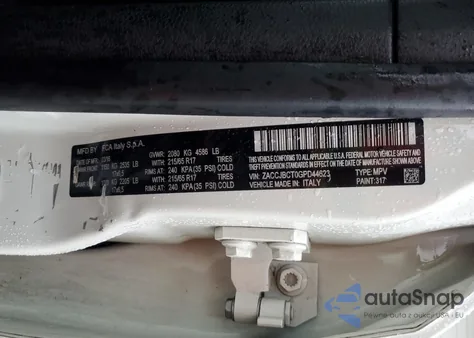 2016 Jeep Renegade Trailhawk из США, поврежденный, VIN ZACCJBCT0GPD44623